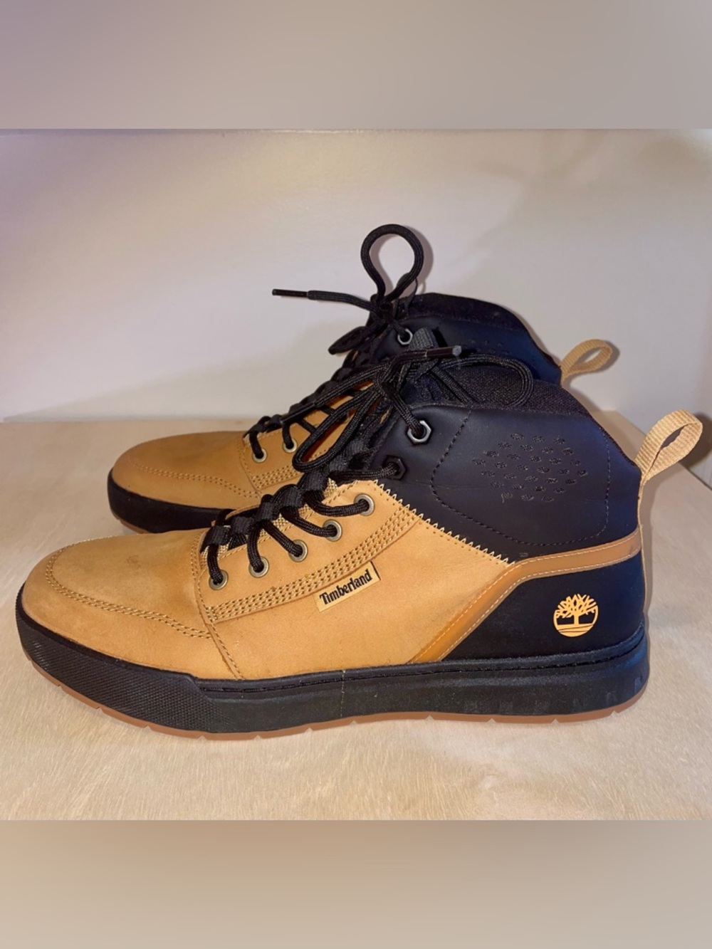 Timberland Men’s 10 Wheat Nubuck Leather Casual Mid-Top Boots - Picture 7 of 13